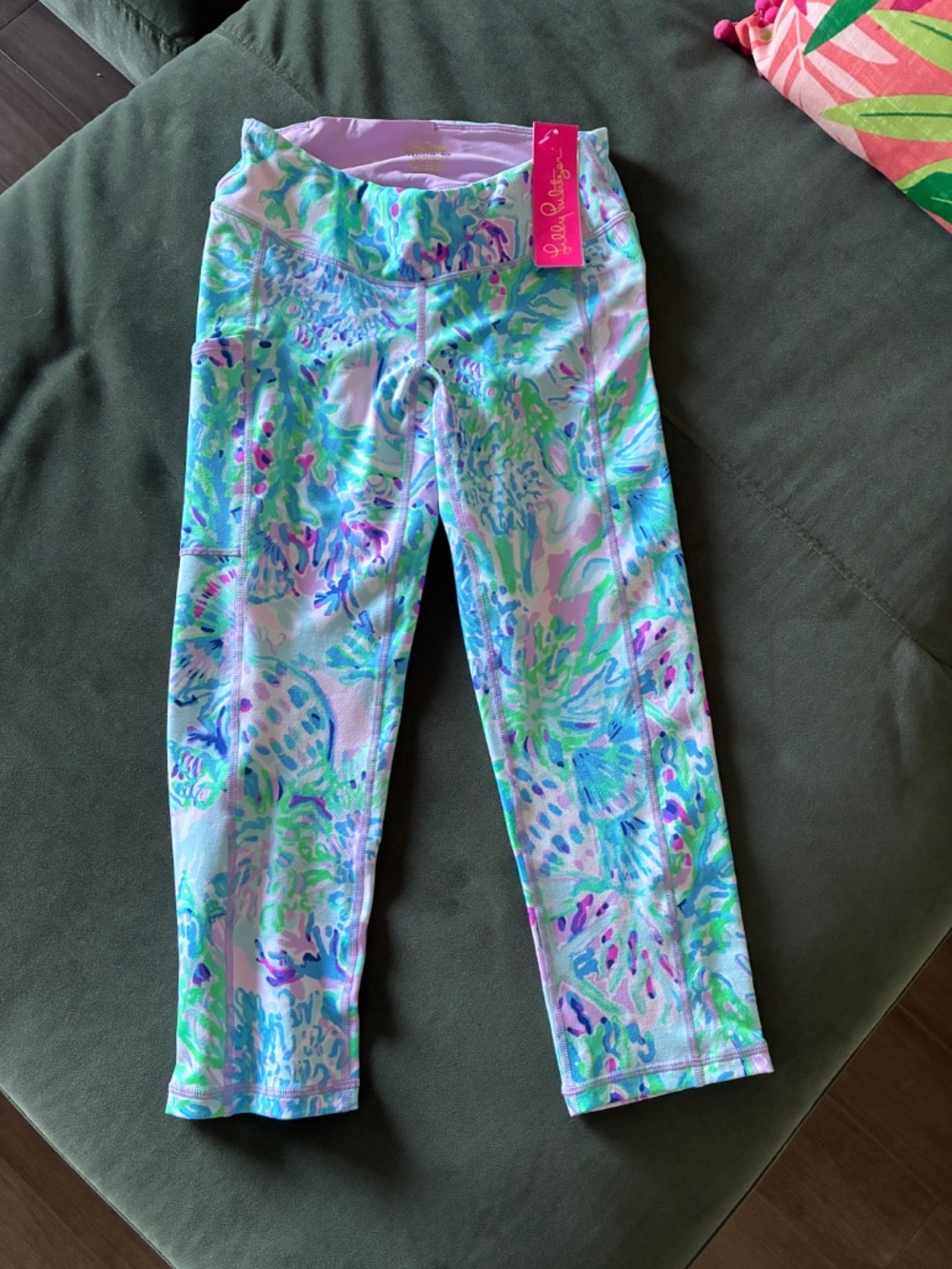 NWT Lilly Pulitzer Upf 50 Luxletic weekender crop stretch exercise pants S - Picture 4 of 11